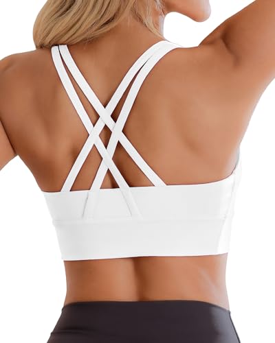 Image of Ama Larsi High Impact Strappy Sports Bra for Women | Padded Crisscross Back Supportive Running Yoga Workout Gym
