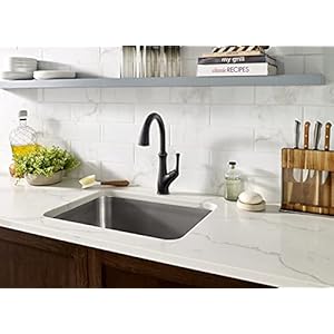 Pfister Tamera Kitchen Faucet with Pull Down Sprayer and Soap Dispenser, Single Handle, High Arc, Tuscan Bronze Finish, F5297TAY Pfister Tamera Kitchen Faucet with Pull Down Sprayer and Soap Dispenser Single Handle High Arc Tuscan Bronze Finish F5297TAY