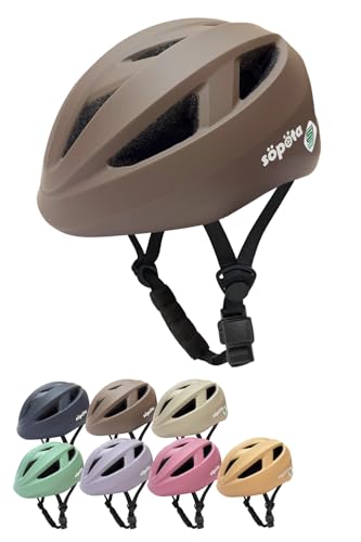 【SGマーク】【マグネットバックル】sopota 自転車 ヘルメット 子供 SG規格 M / 6歳以上 親子でかぶれる ソポタ SOP-CH (ブラウン, 新M (54〜58p))
