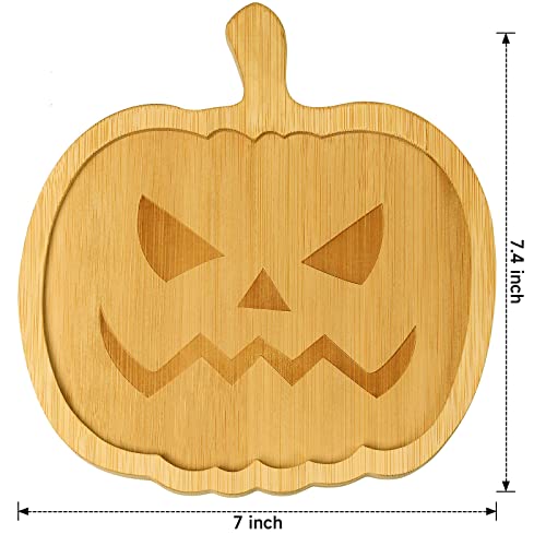 Halloween Pumpkin Wooden Charcuterie Boards, Bamboo Cheese Board Charcuterie Platter And Serving Tray Plate For Party, Meat And Cheese Tray For Party Decoration #TOP1
