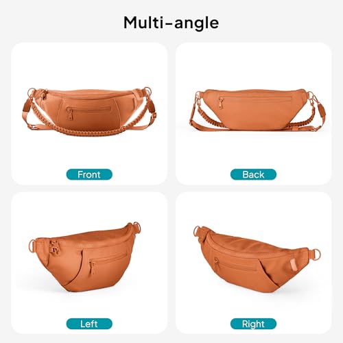 Image of TOPEAST Fanny Pack for Women, Anti-Theft Travel Belt Bag Crossbody Sling Bag Purse with RFID Blocking, Small Fashion Bum Bag Waist Pack with Multiple Pockets for Hiking Walking Sport