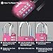 4 Digit Combination Padlock, Diyife 4 Pack Weatherproof Outdoor Password Padlock, for Gym Lockers, Fences, Tool Boxes, Doors, Basement (Pink)
