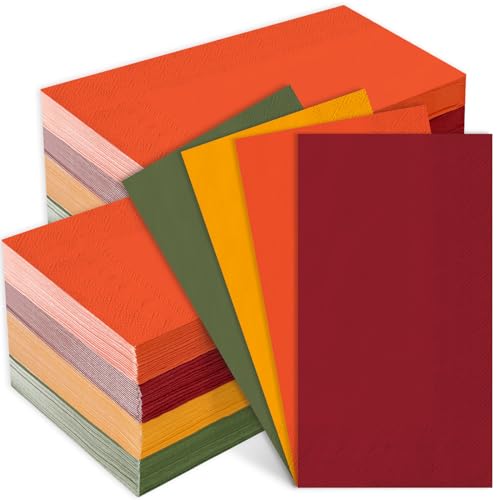 Servilletas toalla de mano con colores vibrantes de otoño para máxima absorción en fiestas