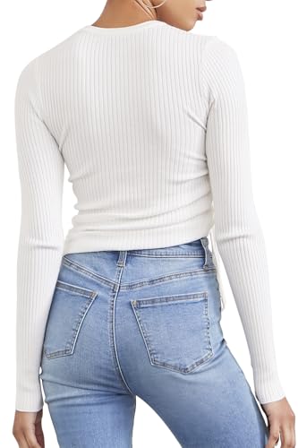 Forever 21 Women's Ribbed Ruched Drawstring Sweater3