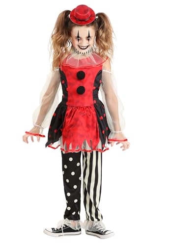 Disfraz de payaso aterrador para niñas talla Large