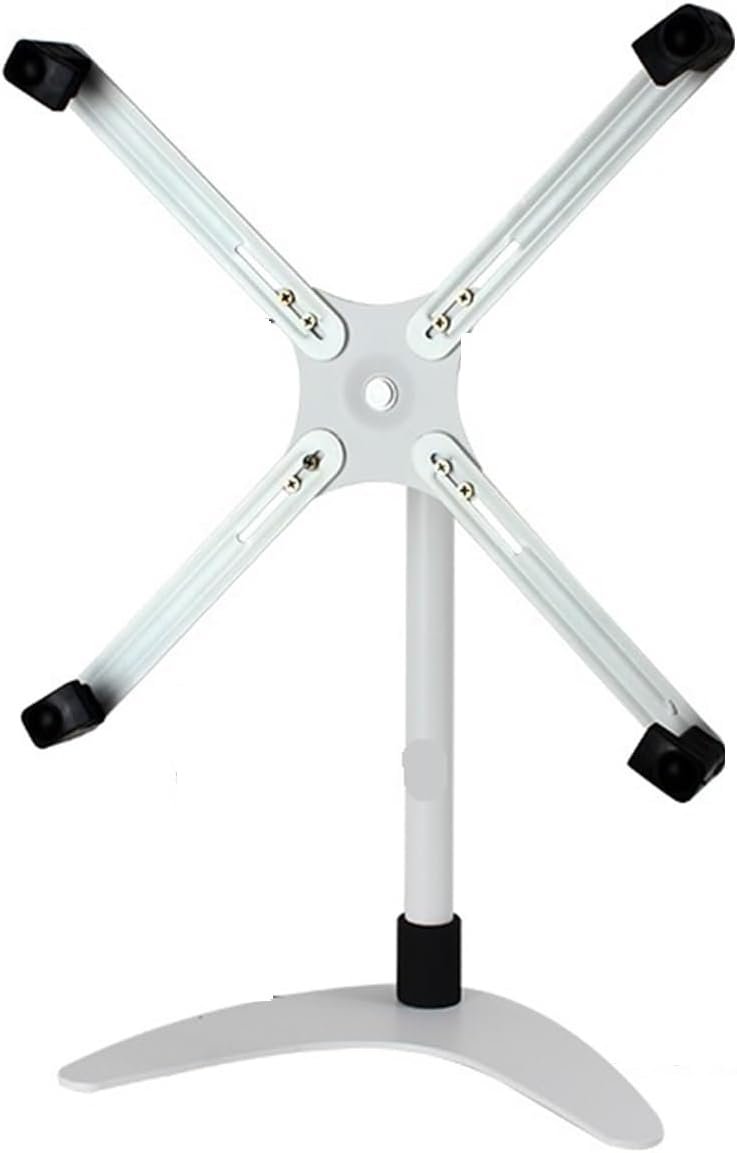 Holeless Computer Monitor Stand Desktop Rotating Lifting Screw Hole Installation Adjustable Base Model(White)