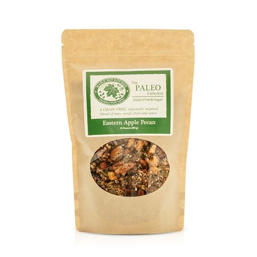 Image of Maple Nut Kitchen Eastern Apple Pecan Paleo Granola 10 oz - Grain Free, Vegan, Gluten Free, No Sugar Added, Low Carb Granola with Pecans, Pumpkin Seeds & Dried Apples - Clean, Oat Free, Healthy Cereal