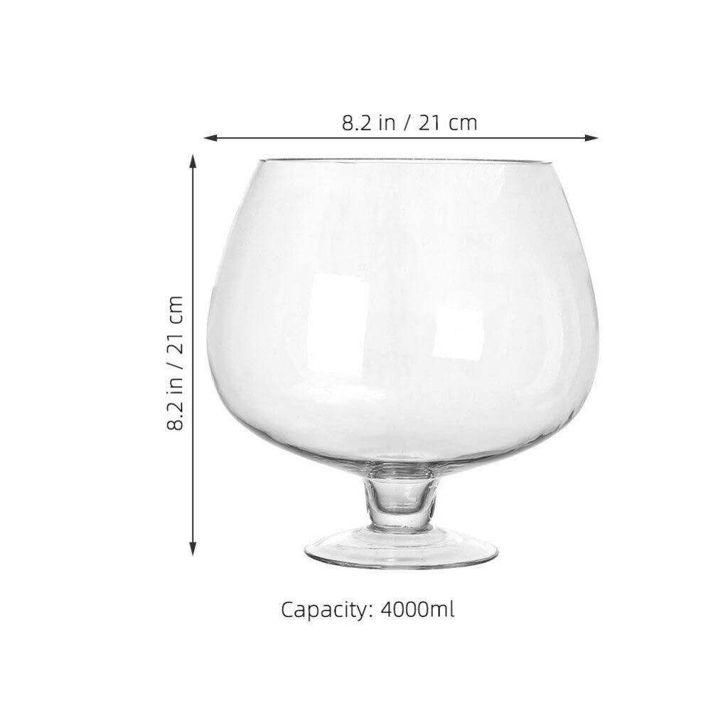 VANZACK Cuenco De Burbujas Transparente Pecera De Cristal Terrario Globo Florero Copa Terrario Contenedor Hidropónico Tanque Betta Cuenco De Lirio De Agua para Decoración