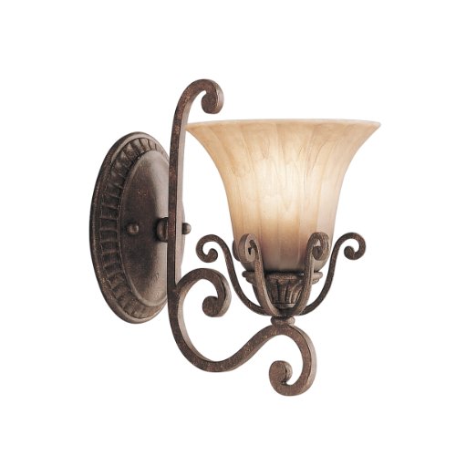 Kichler 6857CZ Cottage Grove Wall Sconce, Carre Bronze Kichler 6857CZ Cottage Grove Wall Sconce, Carre Bronze