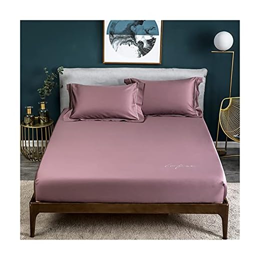 Sänglakan Satin dra-på-lakan 150x200-180x200-200x220 Hotellkvalitet 60S Lång stapel bomull enfärgat spännlakan lakan 20cm djup Fitted Bed Sheets (Color : Purple A, Size : 180x200+20cm)