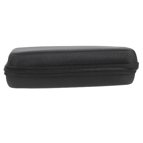 Holibanna Box Microphone Carrying Case Pouch with Shockproof Lining Lightweight and Durable for Travel and Daily Use Organize Accessories with Built Mesh Pocket Black