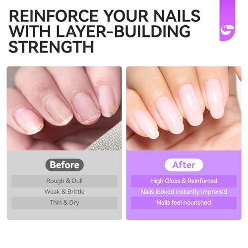 Nail Strengthener Protein for Damaged Nails: Gelike EC 8 in 1 Natural Nail Hardener Extra Strong and Growth - Image 4