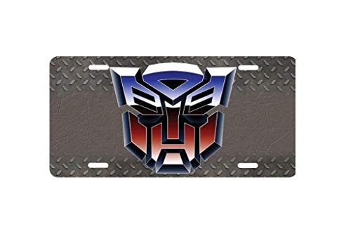 Anwei Panda Transformers Autobots License Plate License Frame Custom Metal License Plate for Car Novelty License Plate 12 inch X 6 inch