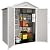 BTMWAY Resin 6x4 FT Outdoor Storage Shed with Floor Included,Small Plastic Shed with Window,Wood-Like Appearance,Water and UV Proof,Double Doors,Garden Tool Storage,Bike Shed,Backyard Shed,Gray