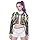 Girls Pop Star Costume 3 Piece Idol Dancer Outfit with Golden Chain Print for Kids Halloween Costumes Demon Cosplay Hunters Stage Performance Outfit ZW170L