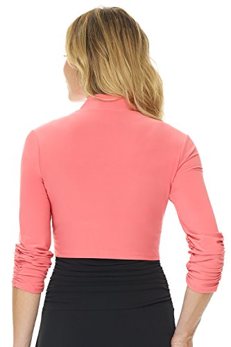 Image of Rekucci Women's Chic Soft Knit Stretch Bolero Shrug with Ruched Sleeves