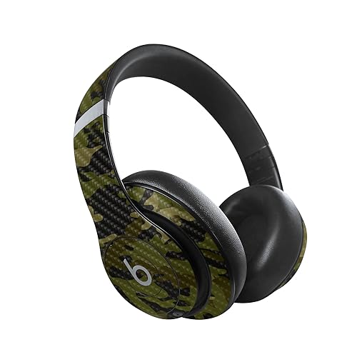 Image of MightySkins Carbon Fiber Skin Compatible with Beats Studio Pro - Green Camouflage | Protective, Durable Textured Carbon Fiber Finish | Easy to Apply