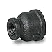 Everflow BMRC1122 1-1/2 X 3/4" Black Malleable Iron Reducing Coupling