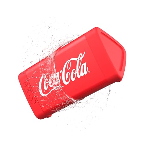 Image of Oontz Upgraded Angle 3 Portable Bluetooth Speaker 5.0-10W Sound, 14-Hr Battery, 100ft Wireless Range, IPX5 Water-Resistant, Budget Small Speaker, Great White Elephant Gifts for Adults (Coca-Cola Red)