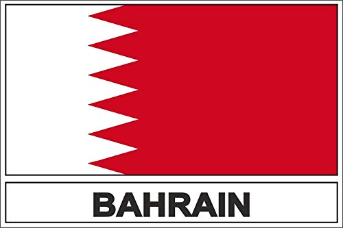 Akachafactory Autocollant Sticker Drapeau BRN bahrein