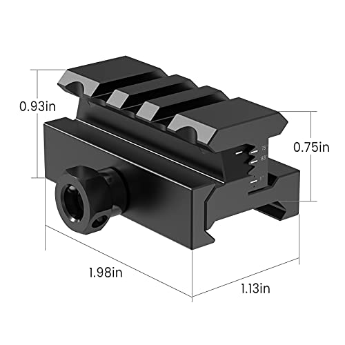 image for Feyachi TRM10 Adjustable Height Picatinny Rail Riser Mount, 3 Slots Op