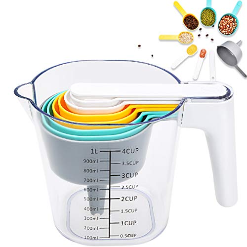 FAVIA Measuring Cup and Measuring Spoons Set with One Scraper One Funnel 9