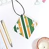 Shamrocks Irish Flag Clovers 3 PCS Car Air Freshener Hanging Aromatherapy Tablets Automotive Ornament for Auto Room Bathroom Bedside Rhombus #3