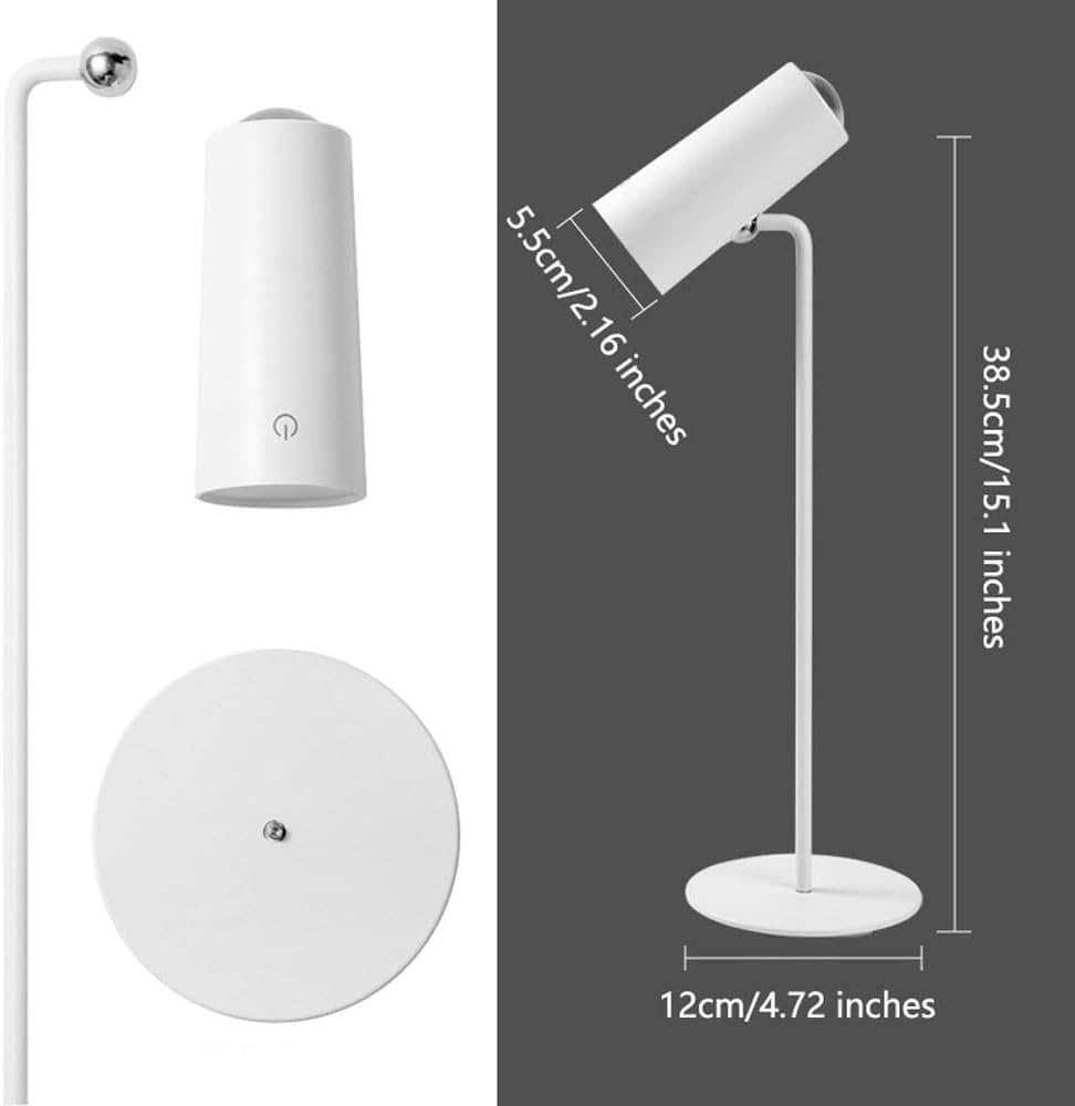 Lampada da tavolo moderna Lettura Creativa con Interruttore Touch Staccabile Bianco Scrivania LED per Camera da Letto Dormitorio Studio Ufficio