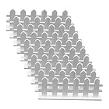 Gatuida 20 Stück Holzzaun Modell Mini Zaun Für Gartenzaun Begrenzungszaun Für Gartenbeete Zaun Sichtschutz Zaun Zaunpaneel Gartenzaun Landschaftseinfassung Weiß