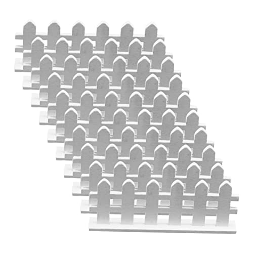 Gatuida 20 Stück Holzzaun Modell Mini Zaun Für Gartenzaun Begrenzungszaun Für Gartenbeete Zaun Sichtschutz Zaun Zaunpaneel Gartenzaun Landschaftseinfassung Weiß