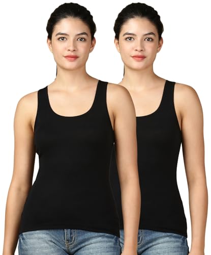 Image of Lux Cozi Women's Cotton Regular Fit Racerback Tank Top | Pack of 2