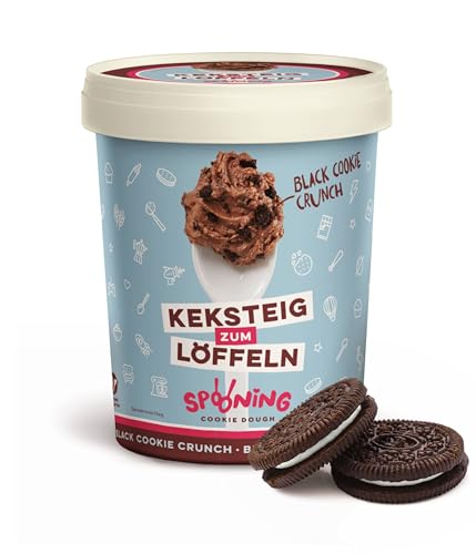 Spooning - Original Spooning Cookie Dough Black Cookie Crunch Keksteig zum Löffeln Keksteigmischung 1x 215g Vegan
