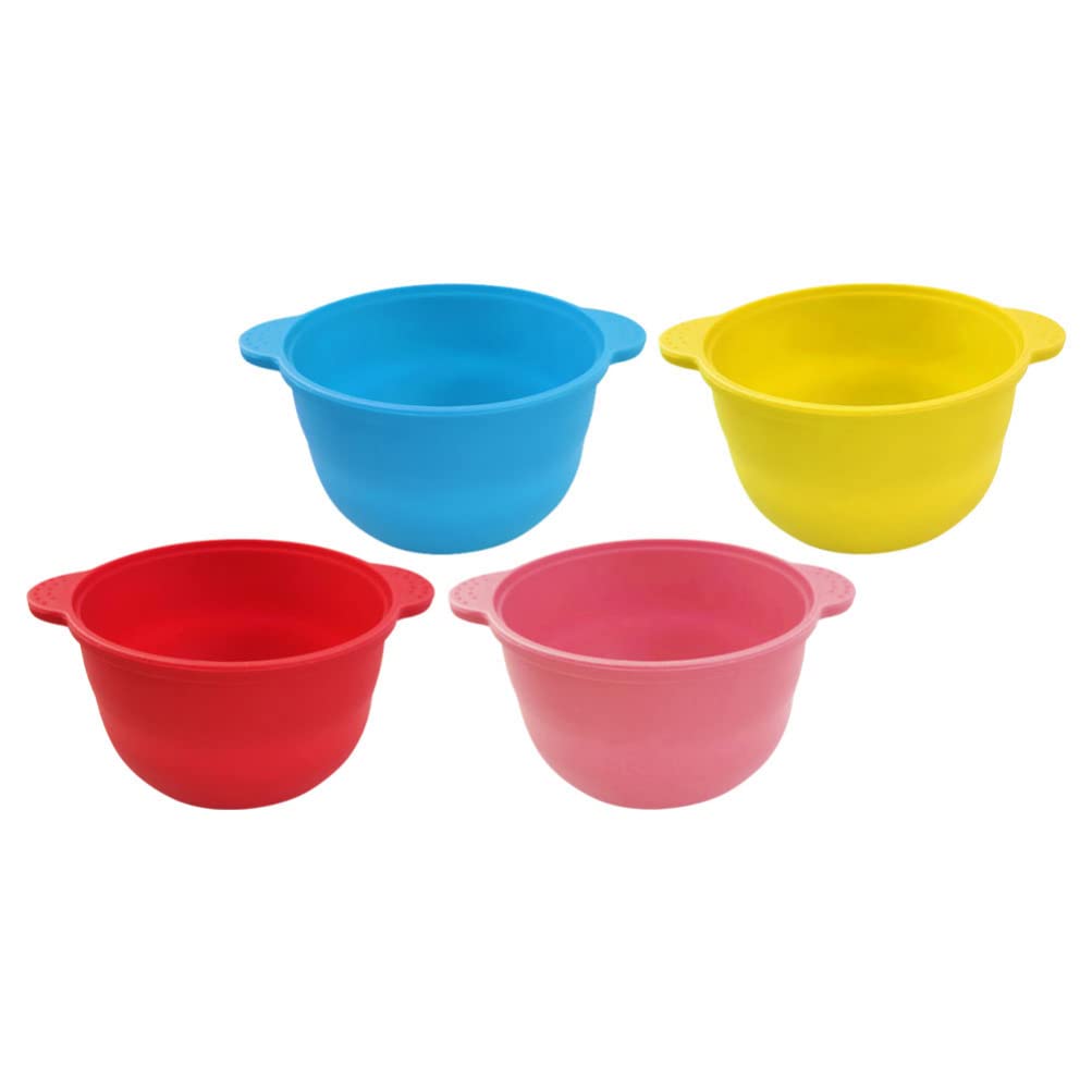 FOMIYES Practical Wax Melting Container Non-stick Silicone Bowl 4pcs Heat-resistant Safe for Salon Use