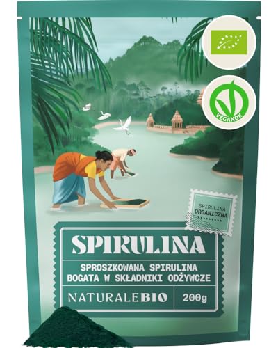 NaturaleBio Bio Spirulina w Proszku Niepoddawana Napromienianiu