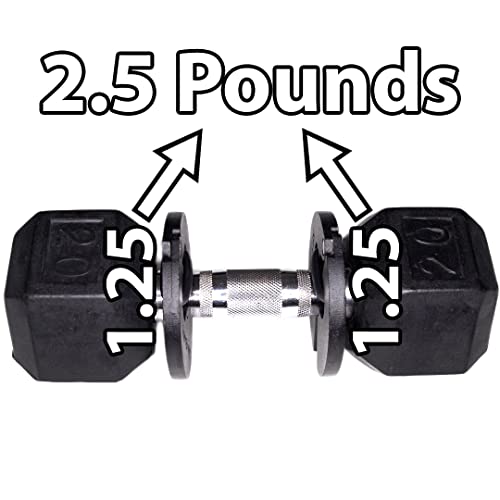 Image of 1.25 Pound Weight Clips - Adds 2.5 Total Pounds - For Dumbbells, Kettlebells, and Barbells - 1.25 Weight - Dumbbell Add Weight - Dumbbell Weight Clips - Weight Clip - Fractional Weight Plates (4 Clip Pack)