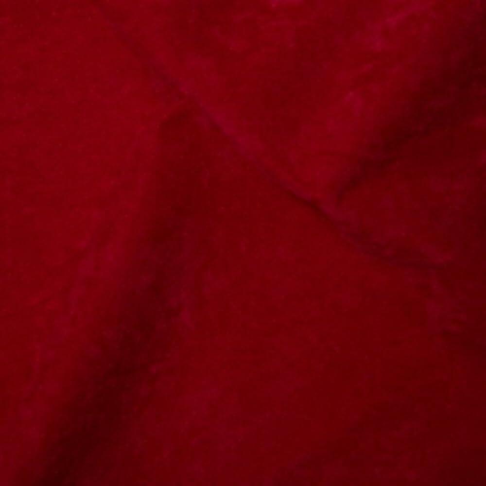Oh Sew Crafty Limited Red 100% Polyester Faux Suede Look Suedette Dressmaking Fabric 150Cm Wide (Price Per Metre) (Red)