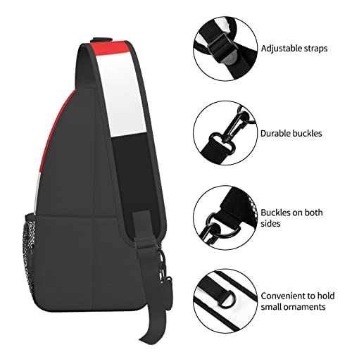 Mochila bandolera unisex con bandera y diseño moderno miniatura 6