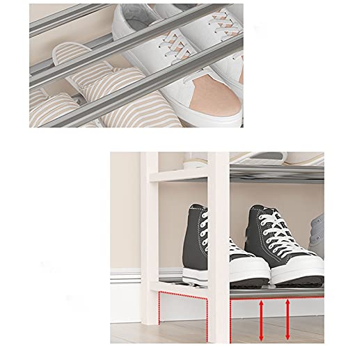 Aecbuy Shoe Shelf Storage Organizer Shoe Rack Simple Trending 3-Tier Stackable Shoe Rack Expandable&Adjustable Shoe Organizer Storage Shelf White Black Premium Shoe Organizer (Color : Black) #TOP4