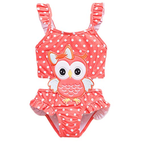 Preisvergleich Produktbild GCX- Badeanzug für Mädchen, Einteiler, Badeanzug für Mädchen, süßer Cartoon, heißer Frühling, Urlaub, Kleinkind-Badeanzug, Polyester, 73CM