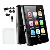 64Go Lecteur MP3 Bluetooth 5.3, baladeur mp3 Enfant Musique Portable 2,8 Pouces écran Tactile avec enregistreur Vocal, Radio FM, podomètre, Dossier, Lecture aléatoire, Support de Carte Micro SD 128Go