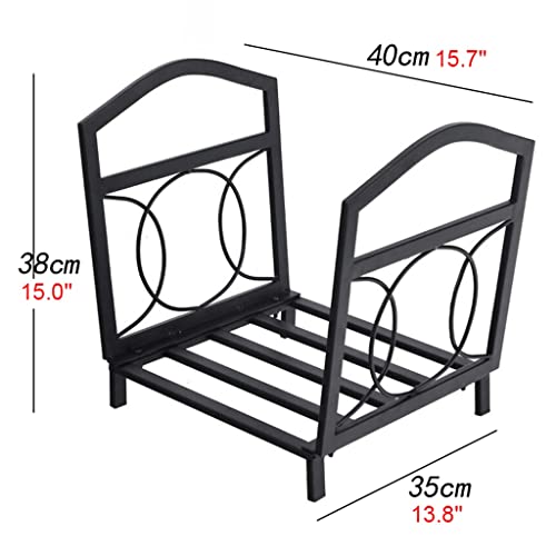 Support de stockage de bûches robuste avec structure en métal traité - 4