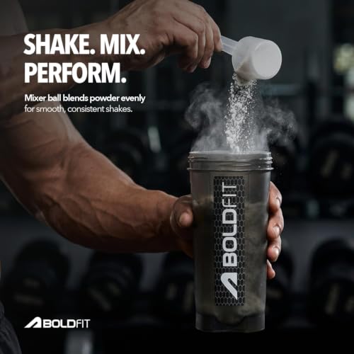 Image of Boldfit Gym Typhoon Shaker Bottle 100% Leakproof Guarantee Sipper Bottle Ideal For Proteins, Pre-Workout And BCAAS, BPA Free Material - Classic Black 700ml