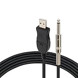 USB Guitar Cable,LiuTian USB Male to 6.5mm 1/4