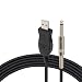 USB Guitar Cable,LiuTian USB Male to 6.5mm 1/4" Mono Male Electric Guitar Cable Studio Audio Cable Jack Computer Recording Cable Connector Cords Adapter for Instruments Recording Singing- 3m/10ft