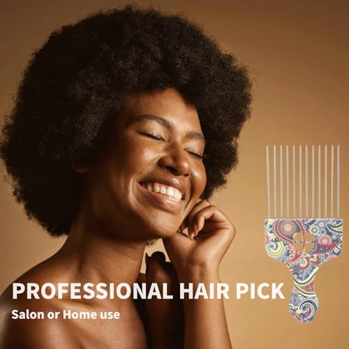 Peine Afro Pick de Acero Inoxidable para Peinar miniatura 5