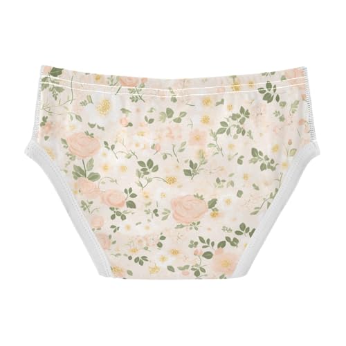 KLL Beautiful Vintage Pattern Bouquets Toddler Boy Comfort Athletic Underwear Cute Children Panties2