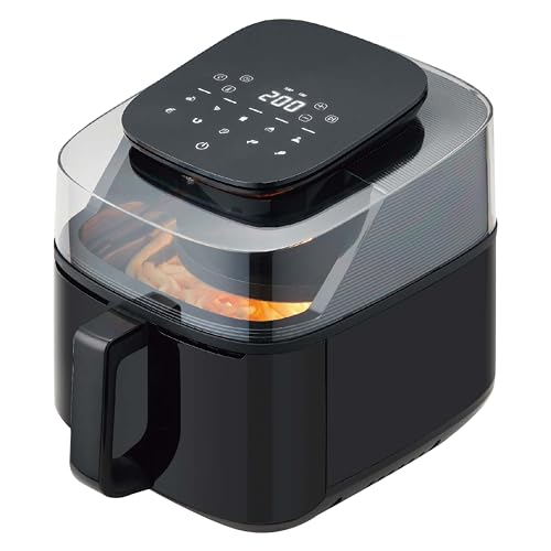 Prestige Air Fryer 5.5 Litre 1500W With Transparent Window | Non Stick Coated Frying pan with Grill | Touch Panel with 12 Preset Function - PR50320