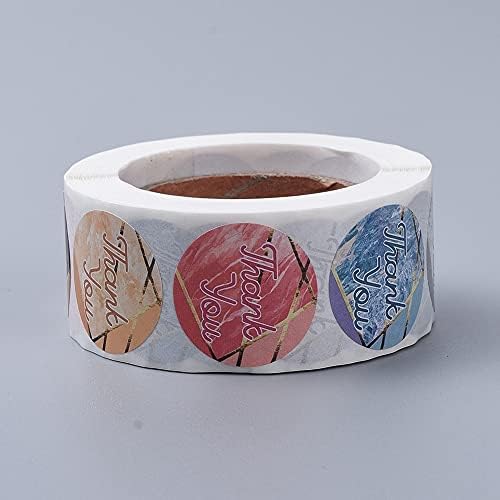 50 X Mixed Thank You Stickers, Adhesive Sticker TAG Labels, for Envelopes, Bubble Mailers and Bags, Mixed Color, 25mm