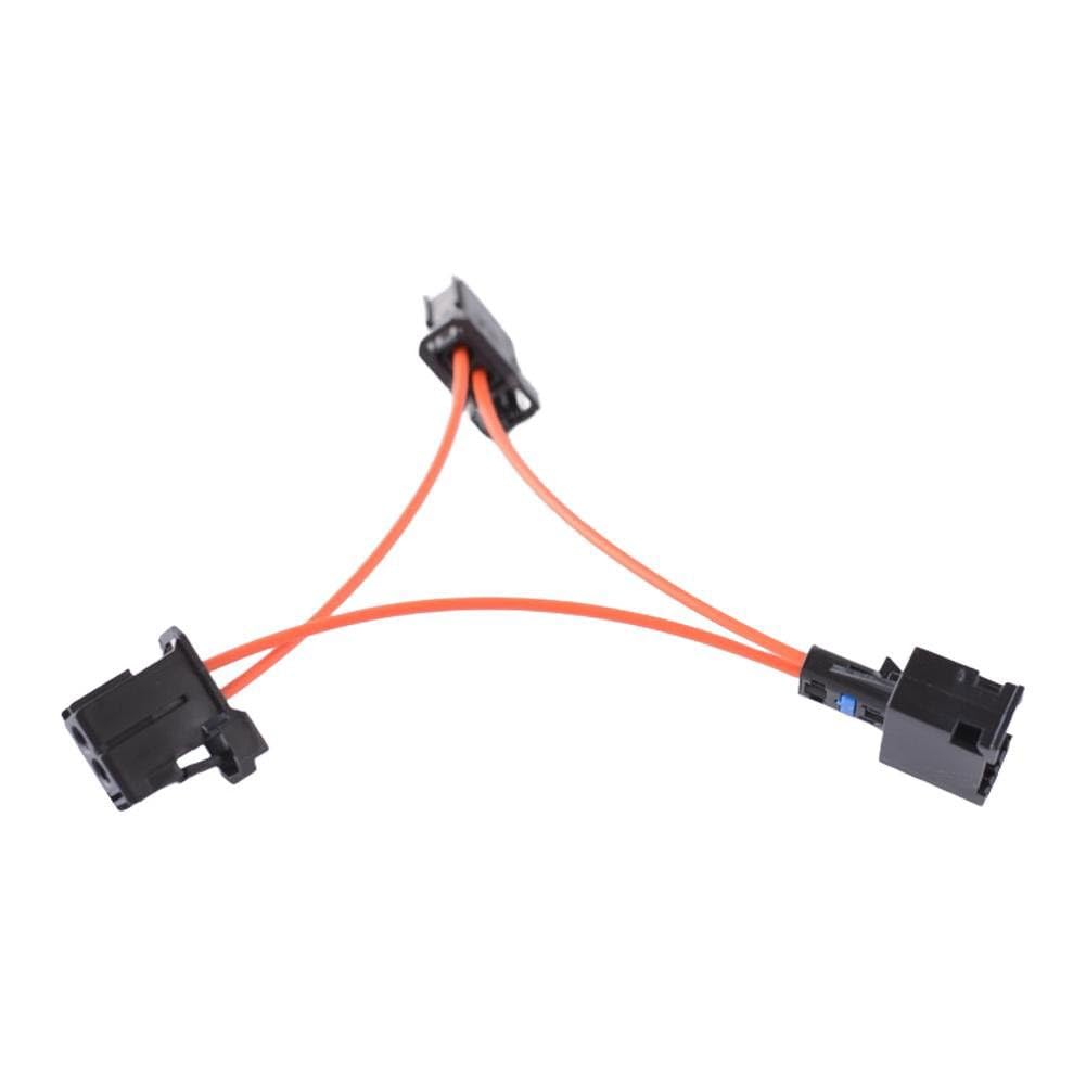 Adaptador de cable de fibra óptica para BMW, Mercedes-Benz y para coches alemanes Skoda, bucle macho a hembra, material ABS, negro, instalación en coche