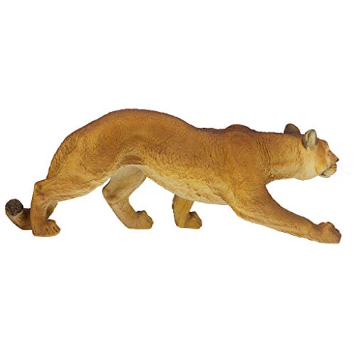 Image of Design Toscano Prowling American Mountain Cougar Indoor /Outdoor Garden Statue, 22 Inches Wide, 5 Inches Deep, 8 Inches High, Handcast Polyresin, Full Color Finish